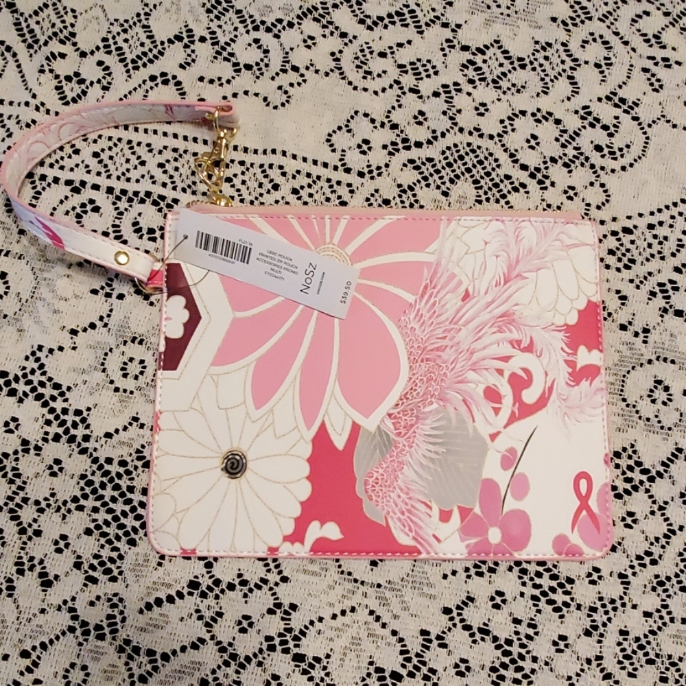NWT'S Chico's Floral Zippered Wristlet/Purse